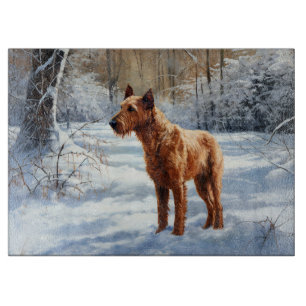 Irish Terrier Let It Snow Christmas Cutting Board