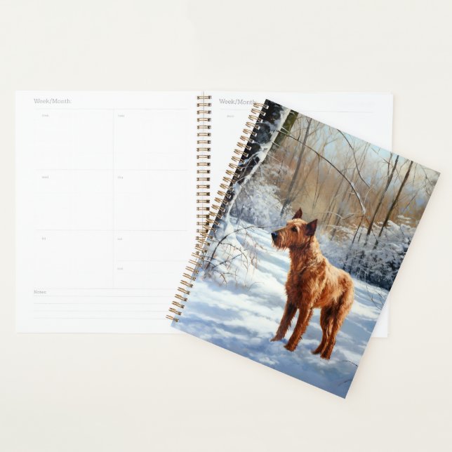Irish Terrier Let It Snow Christmas Planner (Display)