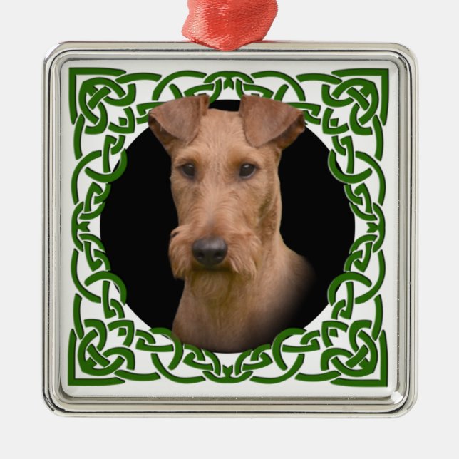 Irish Terrier Metal Tree Decoration (Front)
