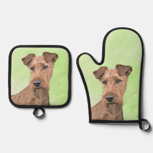 Irish Terrier Oven Mitt & Pot Holder Set