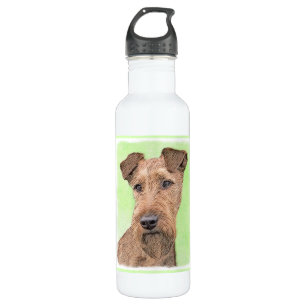Irish Terrier Painting - Cute Original Dog Art 710 Ml Water Bottle