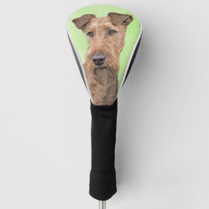 Irish Terrier Painting - Cute Original Dog Art Golf Head Cover