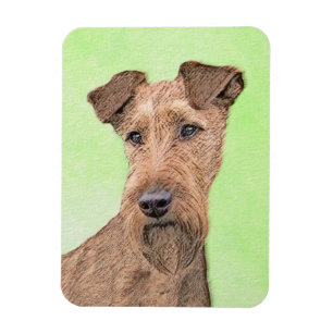 Irish Terrier Painting - Cute Original Dog Art Magnet