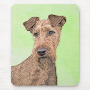 Irish Terrier Painting - Cute Original Dog Art Mouse Mat