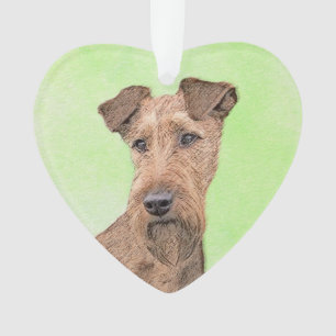 Irish Terrier Painting - Cute Original Dog Art Ornament
