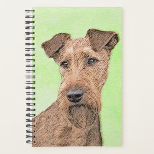 Irish Terrier Painting - Cute Original Dog Art Planner