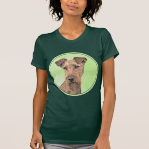 Irish Terrier Painting - Cute Original Dog Art T-Shirt