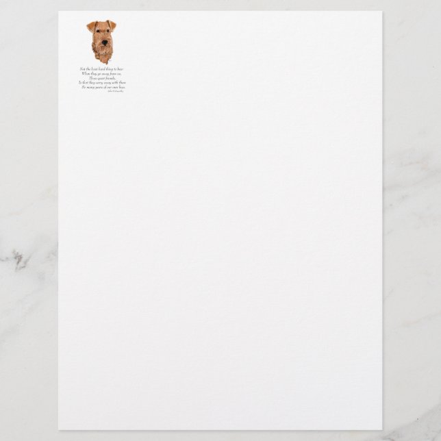 Irish Terrier Rainbow Bridge (Front)