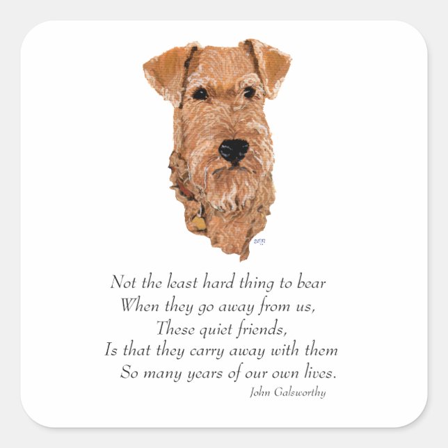 Irish Terrier Rainbow Bridge Square Sticker (Front)