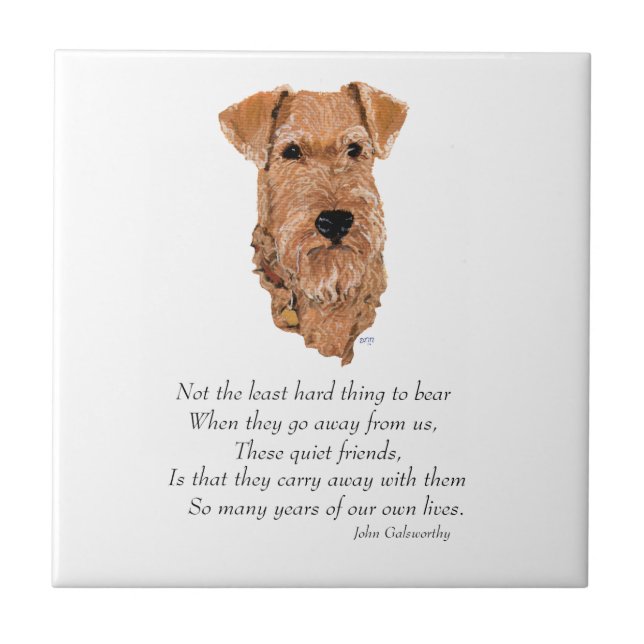 Irish Terrier Rainbow Bridge Tile (Front)