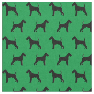 Irish Terrier Silhouette Fabric