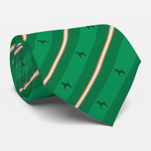 Irish Terrier Striped  with Silhouette Tie