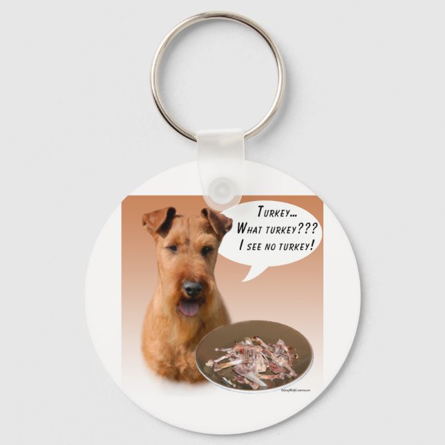 Irish Terrier Turkey Key Ring (Front)