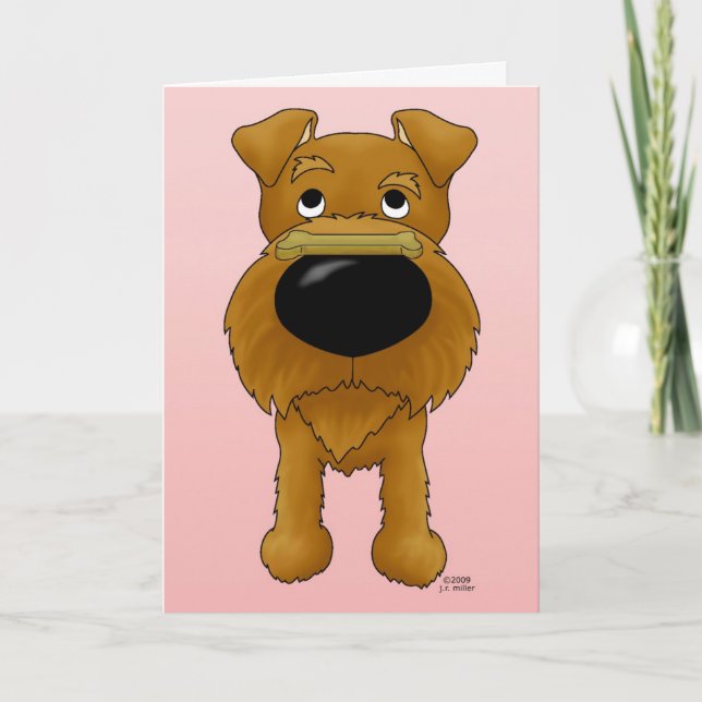 Irish Terrier Valentine Holiday Card (Front)