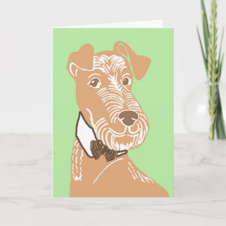 Irish Terrier Wearing a Bowtie Greeting Card