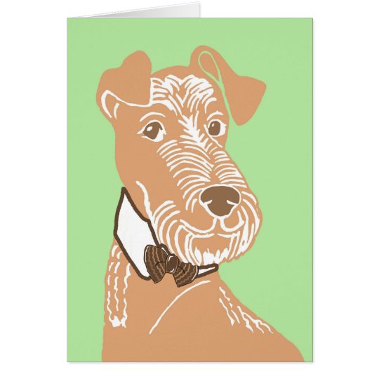 Irish Terrier Wearing a Bowtie Greeting Card