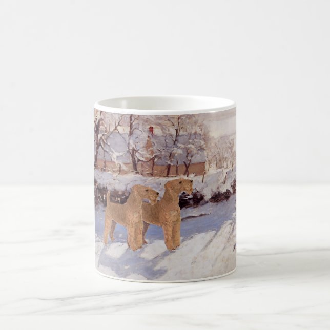 Irish Terriers in Winter Coffee Mug (Center)