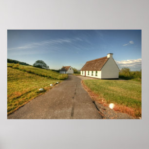 Irish Thatched Cottages Poster