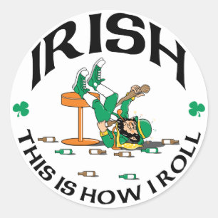 Irish This Is How I Roll Gift Classic Round Sticker