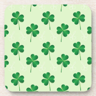 irish three leaves clover pattern coaster