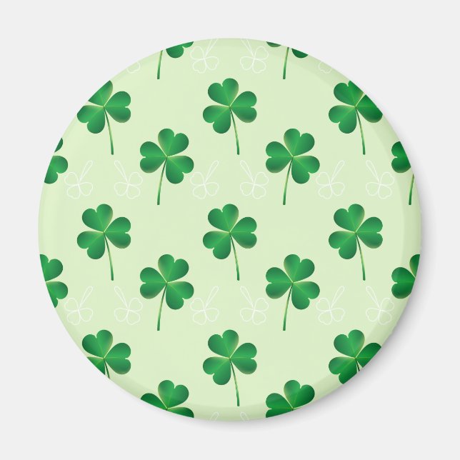 irish three leaves clover pattern magnet (Front)