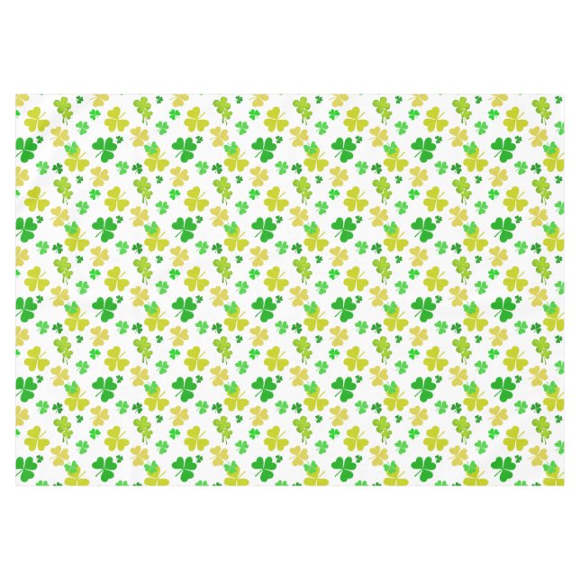 irish three leaves clover pattern tablecloth (Front (Horizontal))