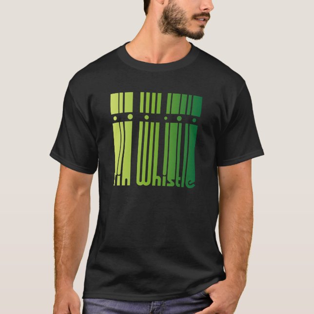 Irish Tin Whistle - green logo T-Shirt (Front)