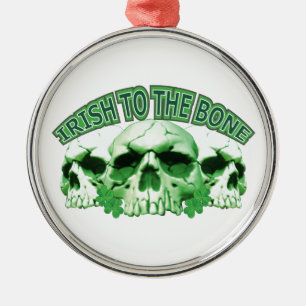 Irish to the Bone Skull Metal Tree Decoration