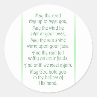 Irish Toast Classic Round Sticker