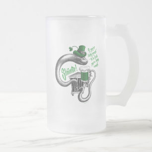 Irish Toast Frosted Glass Beer Mug