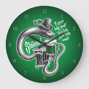 Irish Toast Large Clock