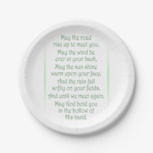Irish Toast Paper Plate