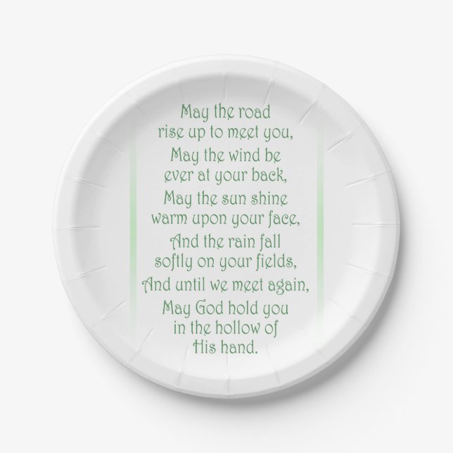 Irish Toast Paper Plate (Front)