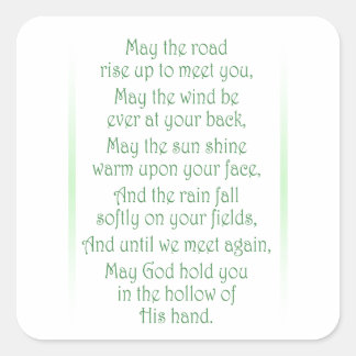 Irish Toast Square Sticker