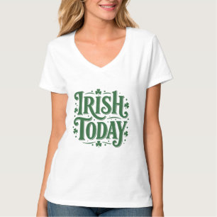 Irish Today Vintage Shamrock Design T-Shirt