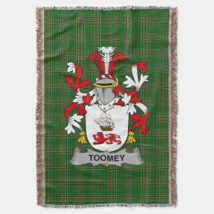 Irish Toomey or O_Twomey Coat of Arms Family Cres Throw Blanket