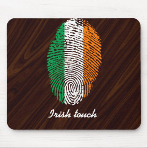 Irish touch fingerprint flag mouse mat