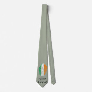 Irish touch fingerprint flag tie