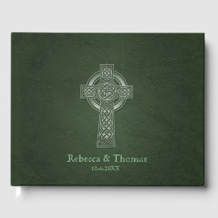 Irish Traditional Celtic Cross Wedding Guest Book