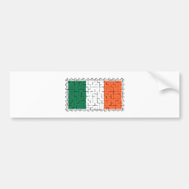 Irish Tricolour Bumper Sticker (Front)
