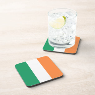 Irish tricolour flag patriotic modern coaster