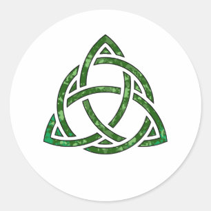 irish trifecta green pillow classic round sticker