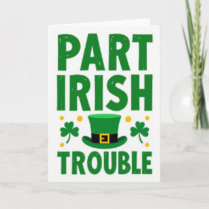 Irish Trouble Leprechaun Art Card