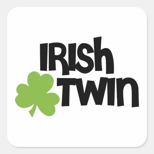 Irish Twin Square Sticker (Front)