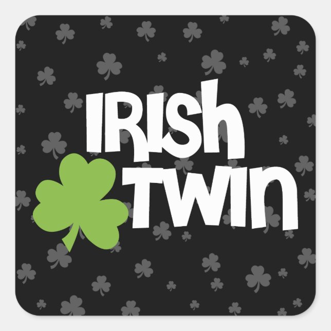Irish Twin Square Sticker (Front)