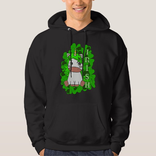 IRISH UNICORN ST PATRICK'S DAY CELEBRATION Ireland Hoodie (Front)