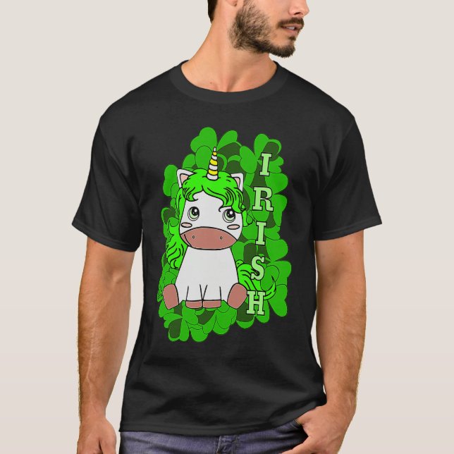 IRISH UNICORN ST PATRICK'S DAY CELEBRATION Ireland T-Shirt (Front)