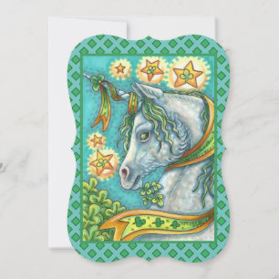 IRISH UNICORN ST. PATRICK'S DAY FANTASY HORSE Flat Holiday Card