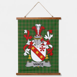 Irish Vance Coat of Arms Family Crest Hanging Tapestry