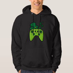 Irish Video Game Controller Boys Girls St Patrick Hoodie